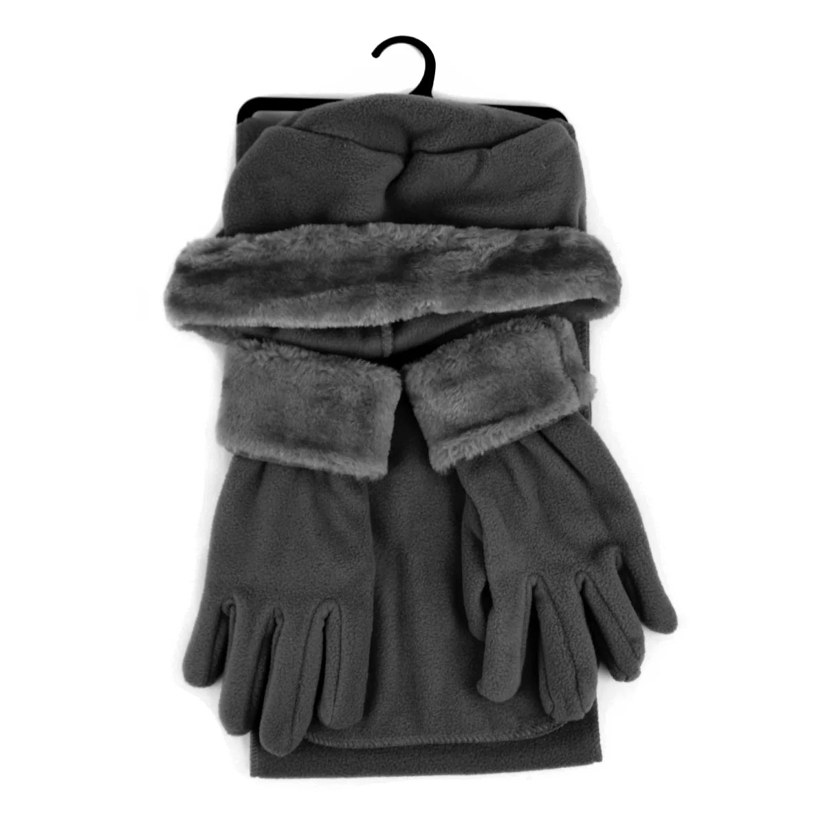 Women'S Warm Fleece Winter Set - Scarf, Hat, and Gloves Set