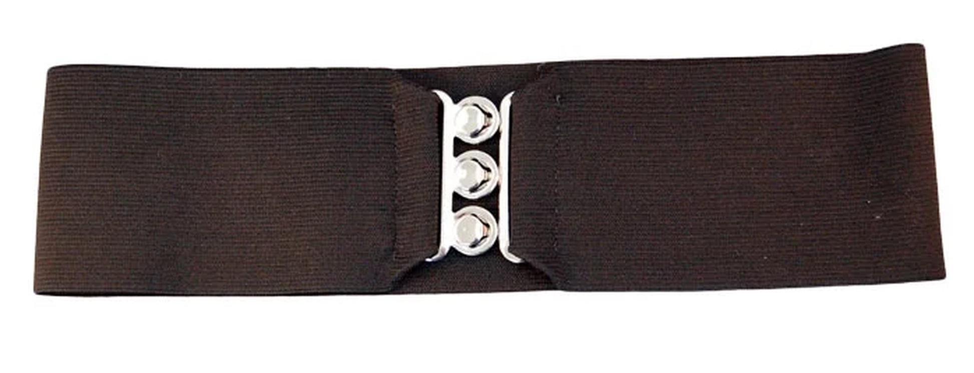 Womens 3" Elastic Stretch Cinch Belt Vintage 50'S Handmade in the USA – Black / M/L