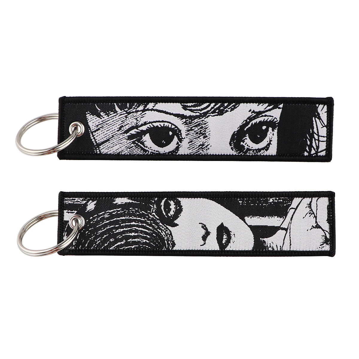 Japanese Anime Cool Embroidery Key Fobs Key Tag Motorcycles Cars Backpack Chaveiro Keychain for Friends Fashion Key Ring Gifts